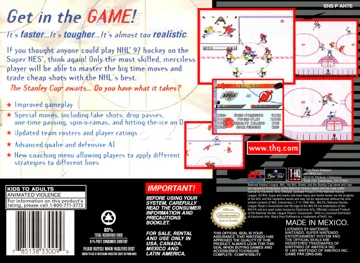 NHL '97 (USA) (Beta) box cover back